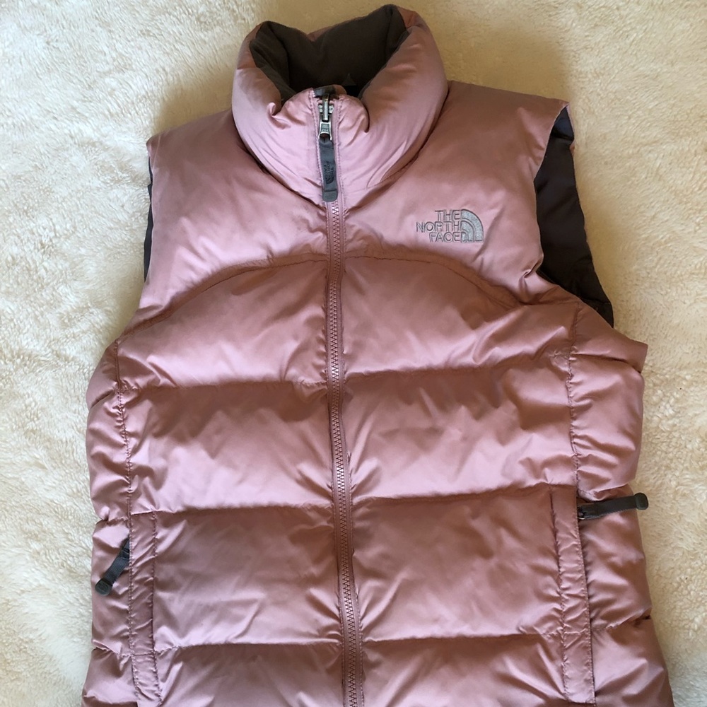 North face light pink vest